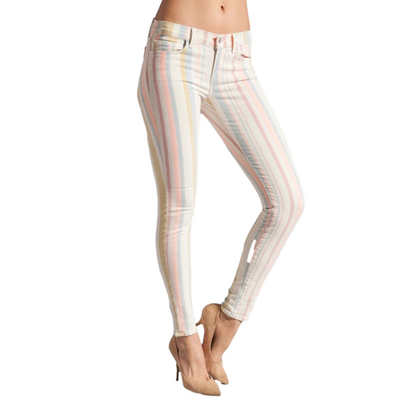 NWT J Brand Skinny Low-rise Candy Stripe Jean Legging 28 - Picture 1 of 10